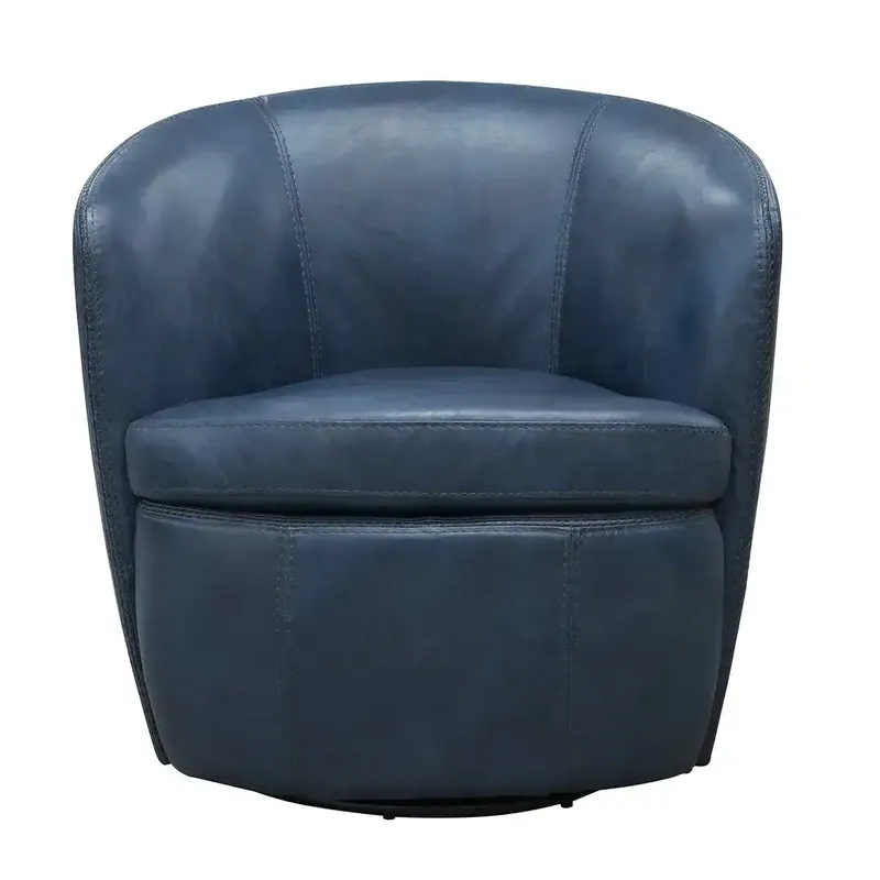 Parker House Barolo Navy Leather Swivel Club Chair