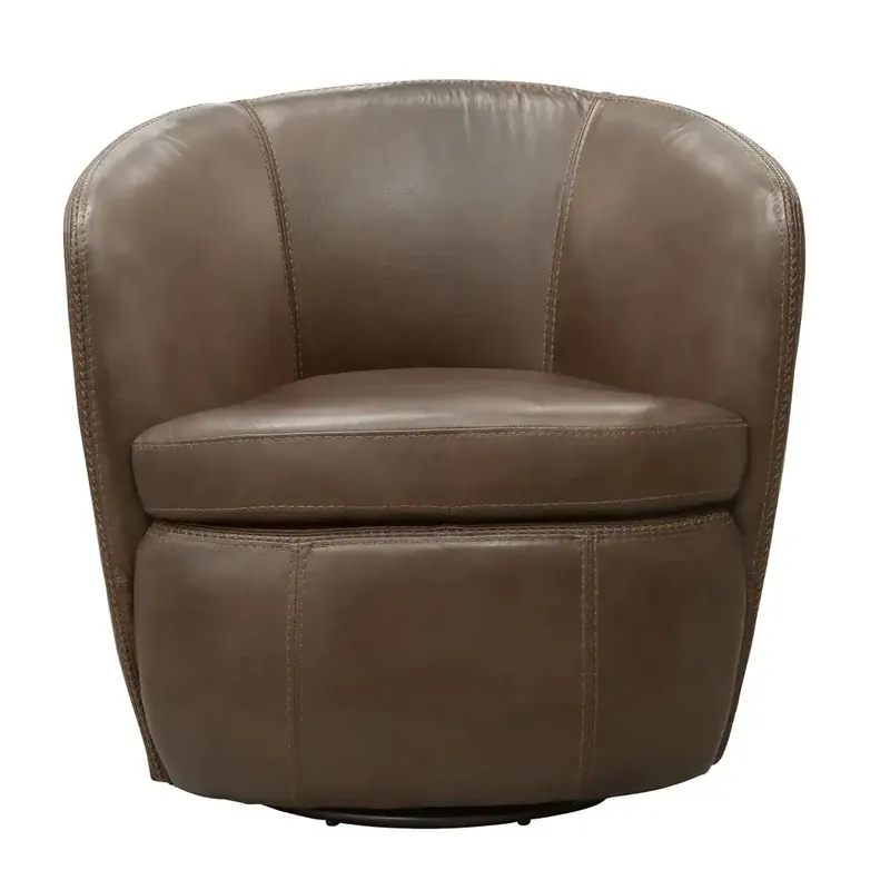 Parker House Barolo Brown Leather Swivel Club Chair