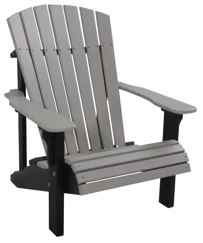 Amish Outdoors Deluxe Gray/Black Adirondack Chair
