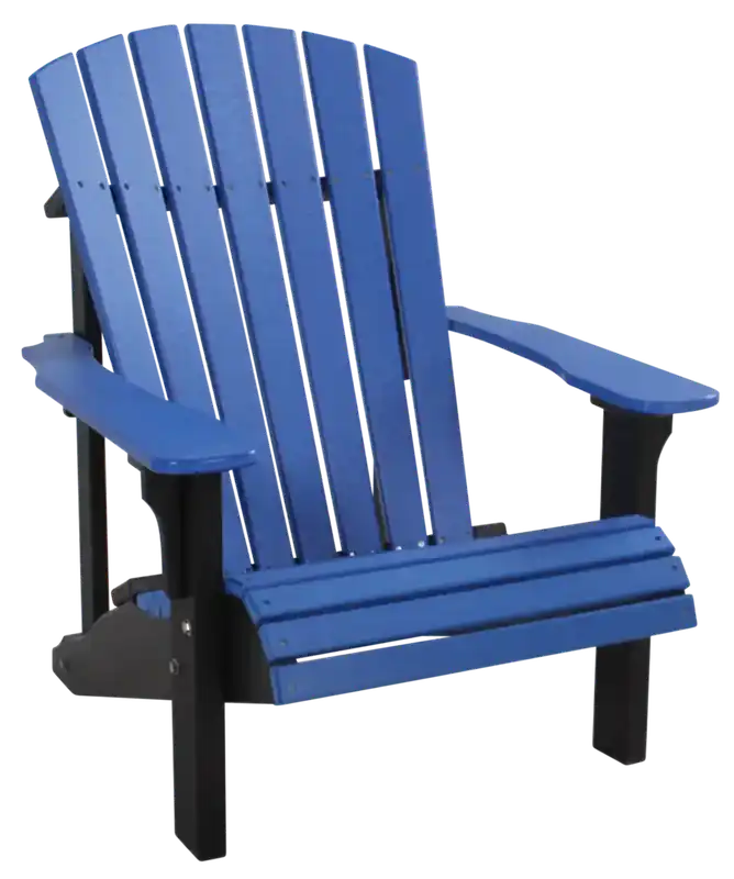 Amish Outdoors Deluxe Blue/Black Adirondack Chair