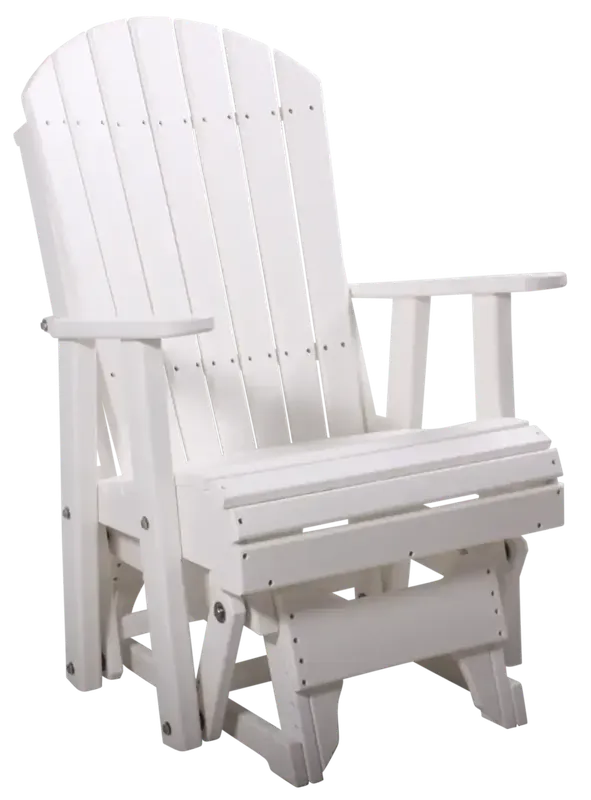 Amish Outdoors Deluxe White Adirondack Glider Chair