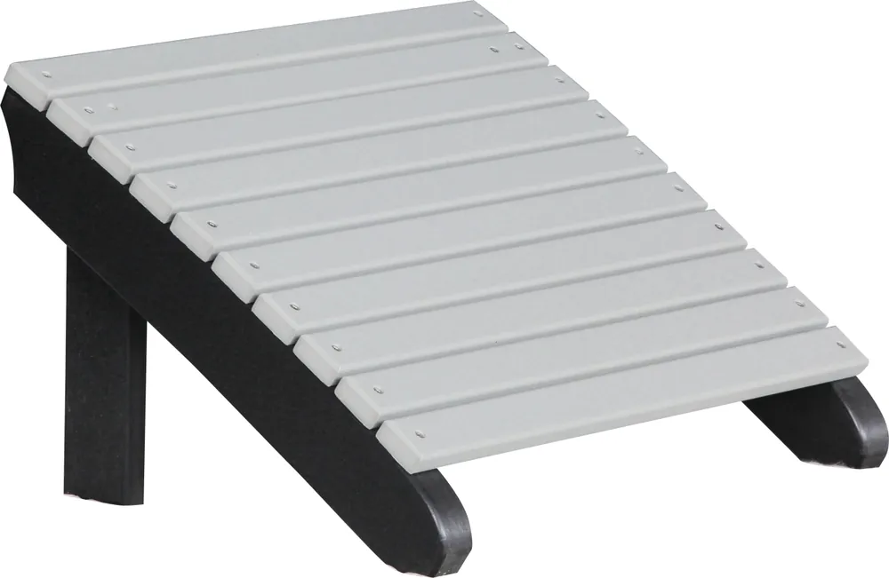 Amish Outdoors Deluxe Gray/Black Adirondack Chair Footrest