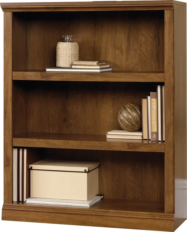 Sauder Select 3-Shelf Oiled Oak Bookcase