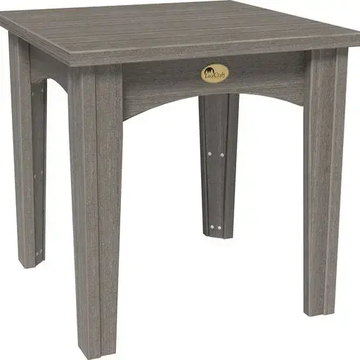 Amish Outdoors Island Coastal Gray End Table