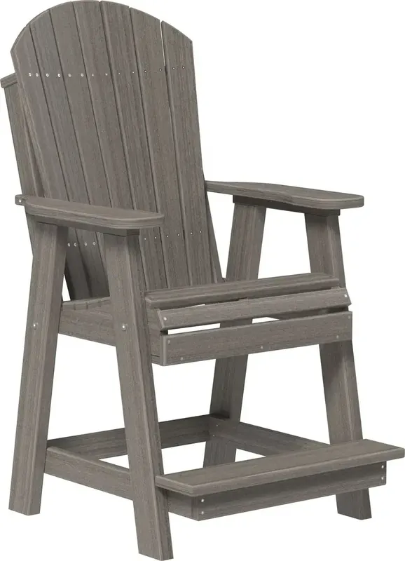 Amish Outdoors Coastal Gray Balcony Adirondack Chair