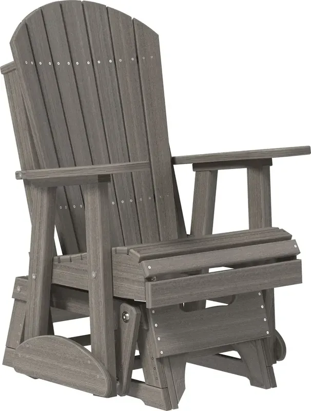 Amish Outdoors Deluxe Coastal Gray Adirondack Glider Chair