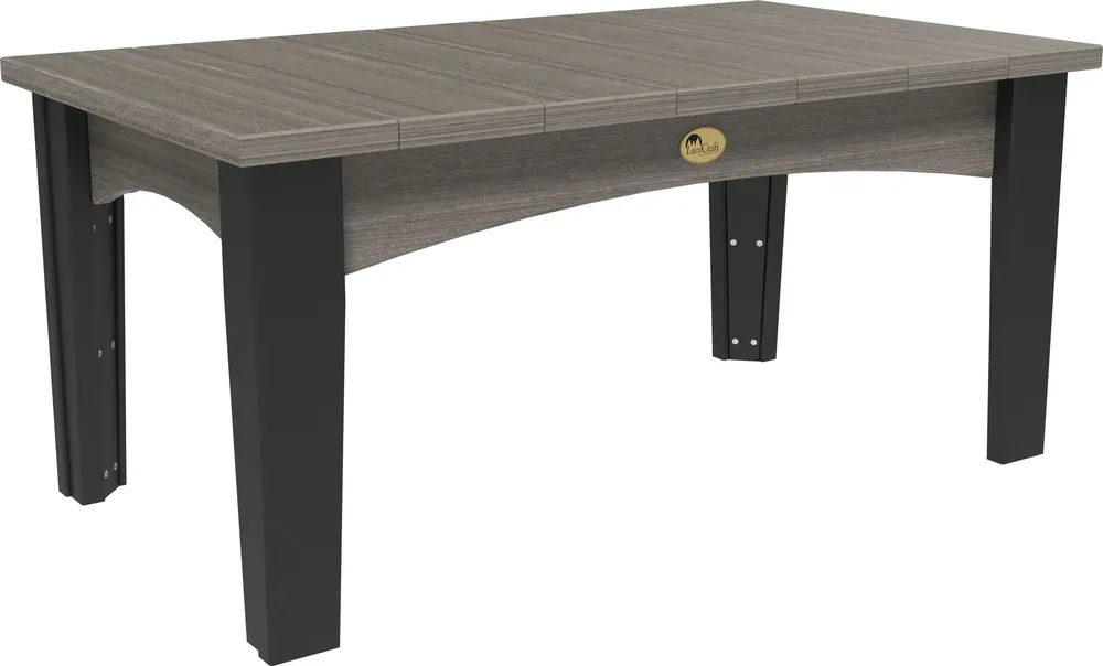 Amish Outdoors Island Coastal Gray/Black Coffee Table