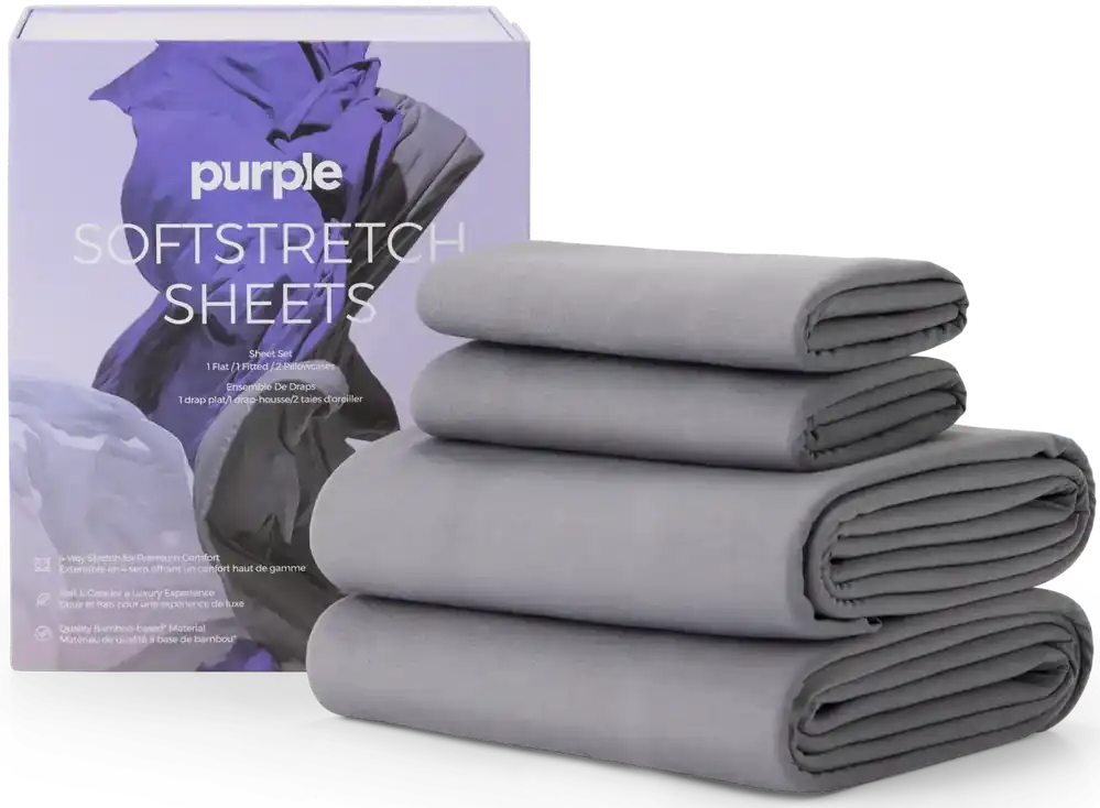 Purple True Stormy Grey Full Sheets