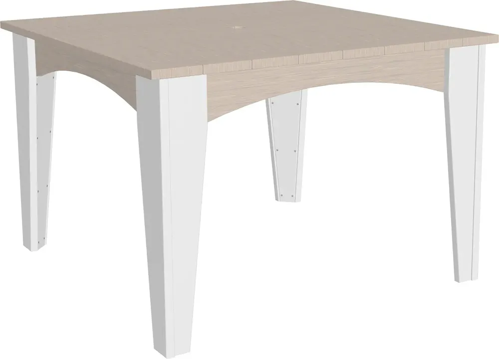 Amish Outdoors Island Birch/White Square Dining Table