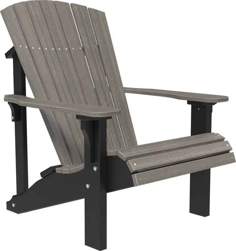 Amish Outdoors Deluxe Coastal Gray/Black Adirondack Chair