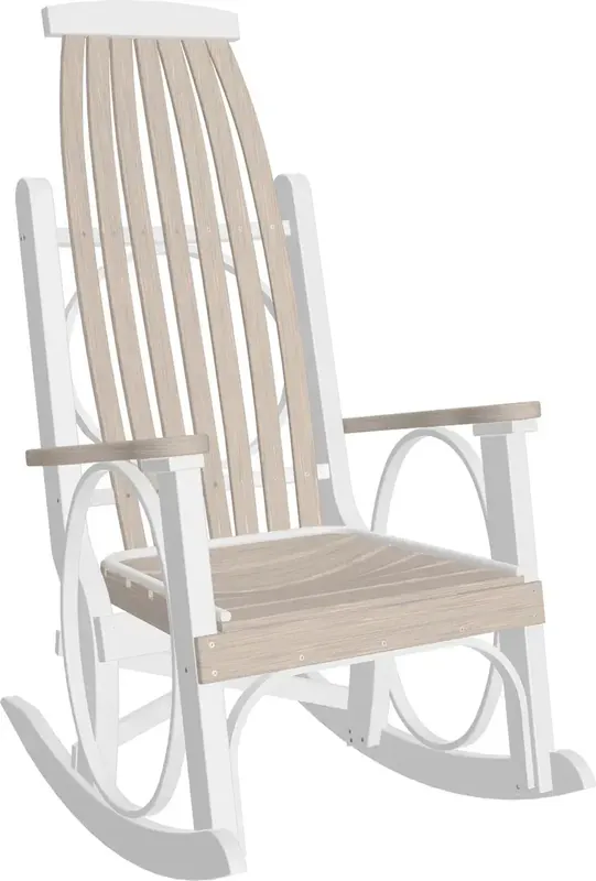 Amish Outdoors Birch/White Grandpa Rocker