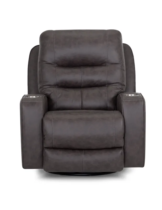 Franklin Aspen Gunmetal Power Swivel Recliner