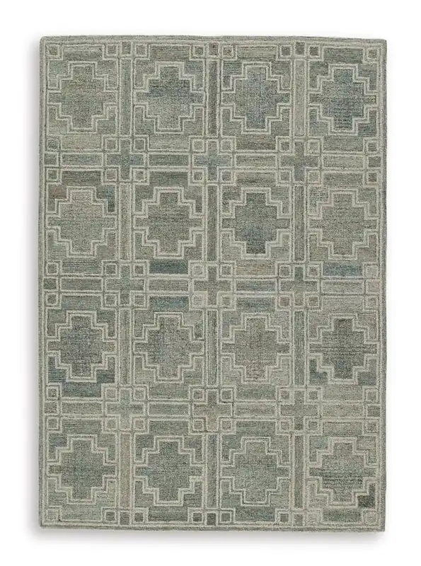 Ashley Jossland Rug in Green - 5 x 7