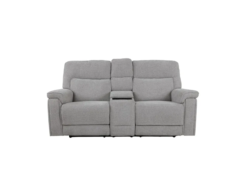 Moto Motion Cannes Power Reclining Loveseat with Bluetooth and Massage in Dove Gray