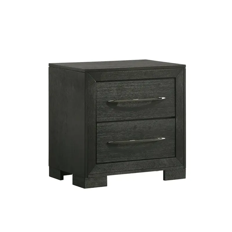 Elements Int'l Allan Black Nightstand