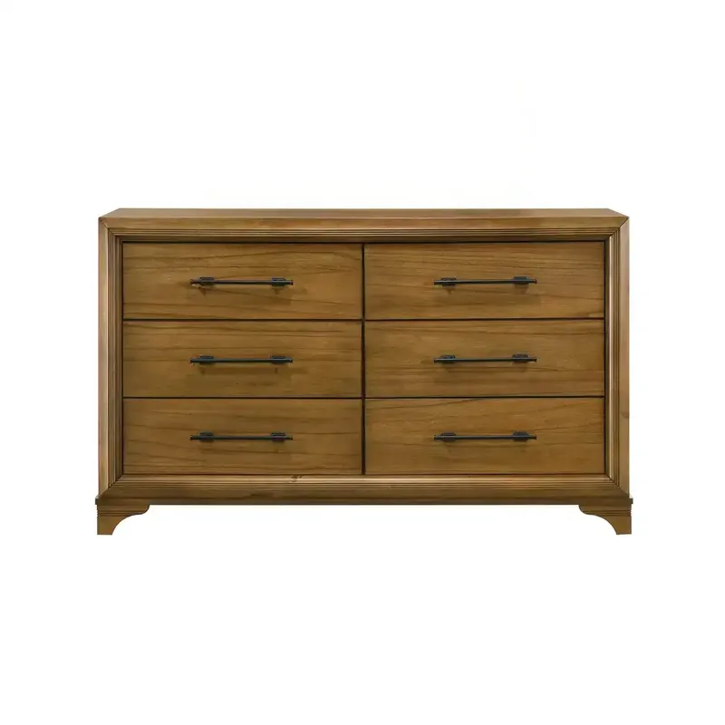 New Classic Talcott Honey Brown 6-Drawer Dresser