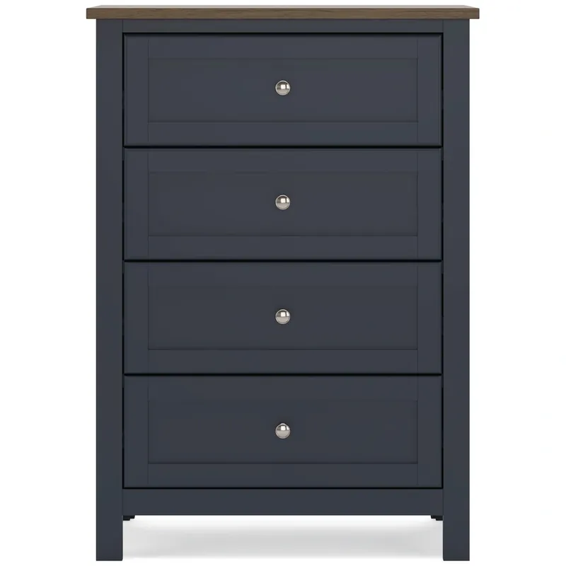 Ashley Landocken Blue 4-Drawer Chest