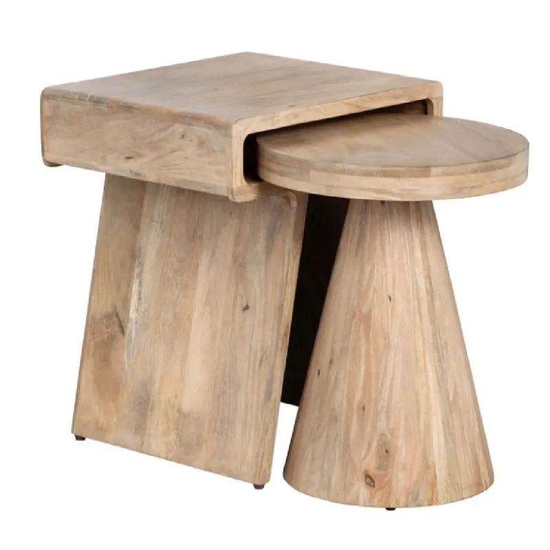 Crestview Collection Keppler Natural Nesting Tables