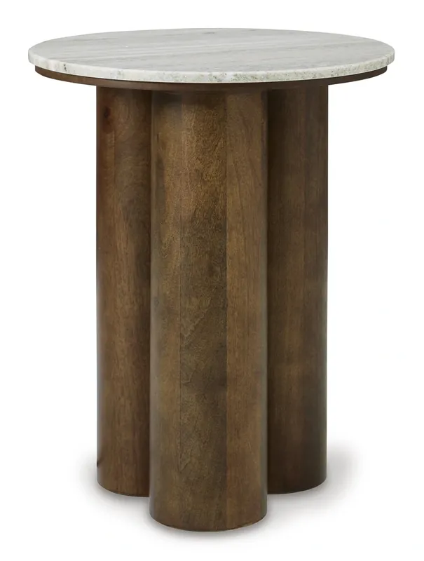 Ashley Henfield Round Marble Accent Table