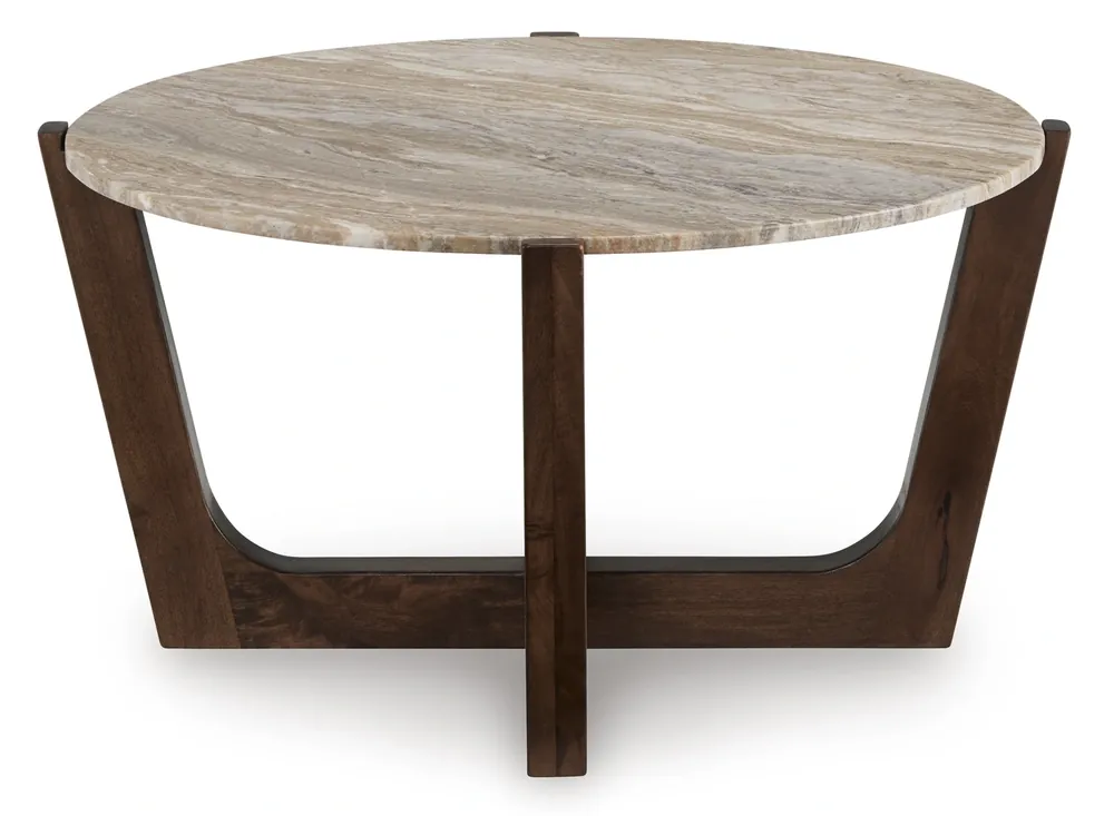 Ashley Tanidore Round Marble Coffee Table