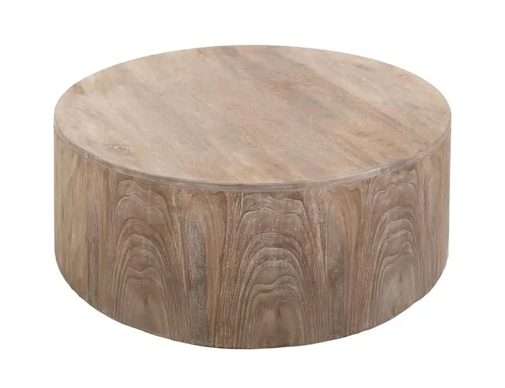 Int'l Furniture Balam Light Brown Round Coffee Table with Casters