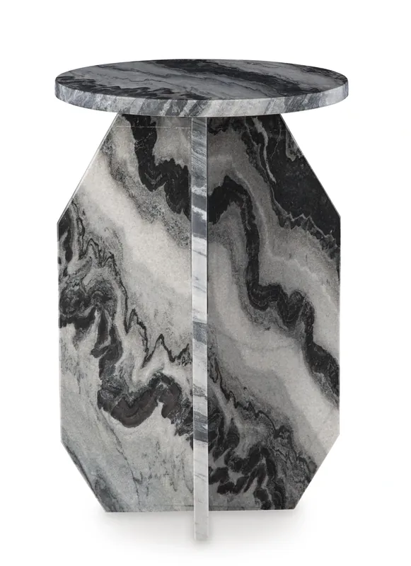 Ashley Wrenlane Round Marble Accent Table