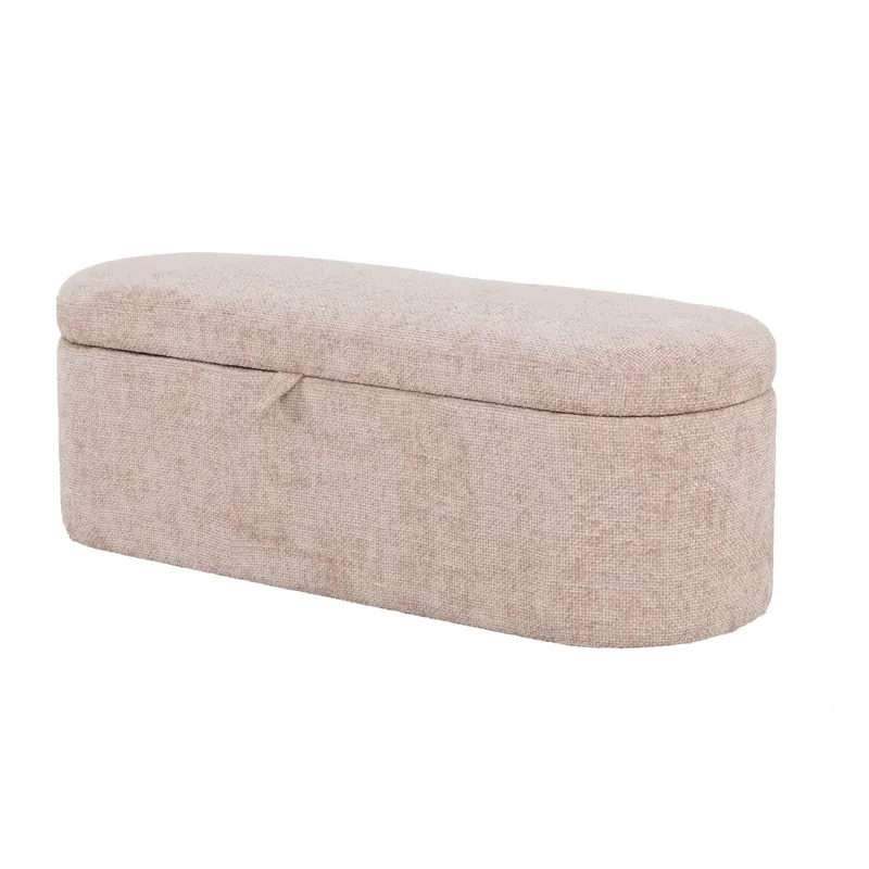 Crown Mark Philipa Mauve Tweed Storage Bench
