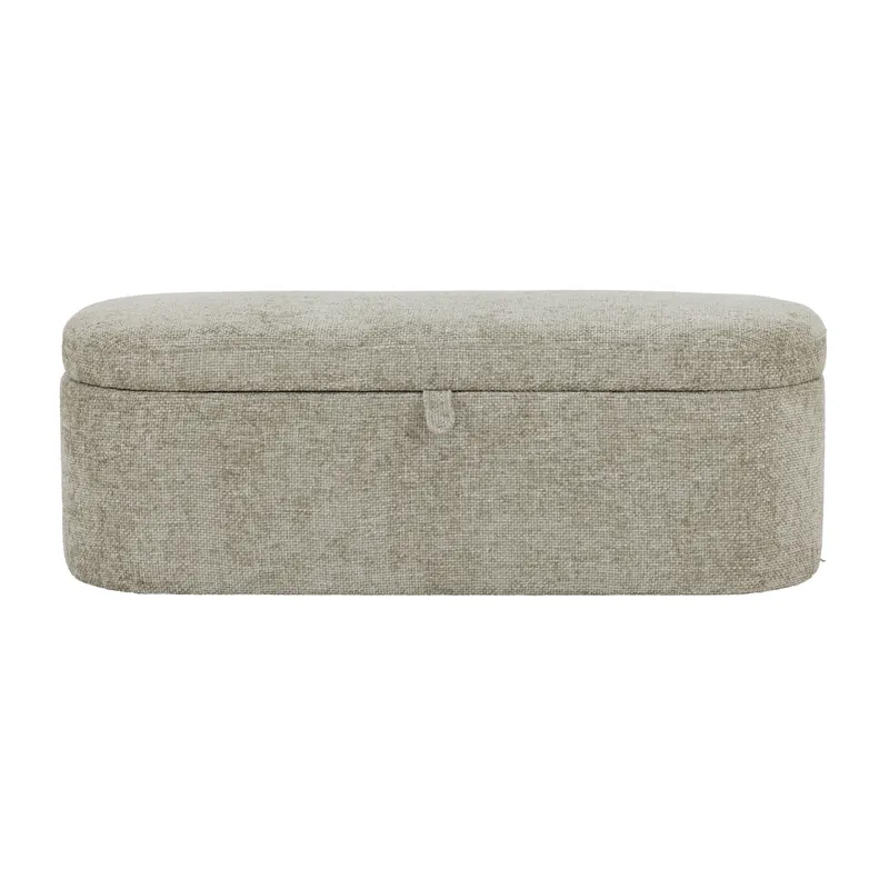Crown Mark Philipa Green Tweed Storage Bench