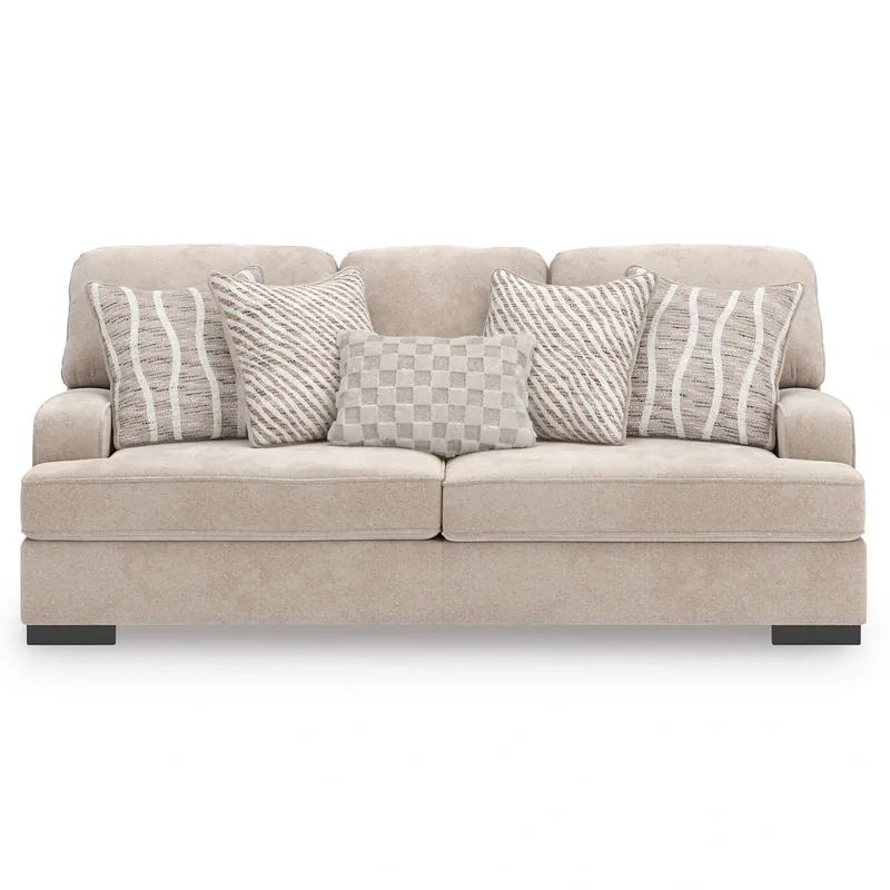 Ashley High Profile Beige Sofa