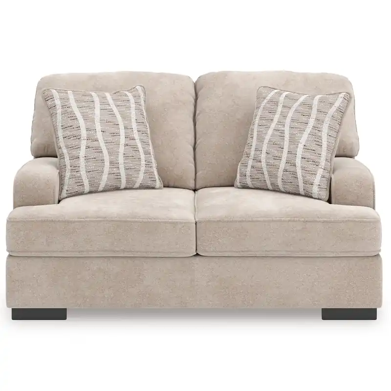 Ashley High Profile Beige Loveseat