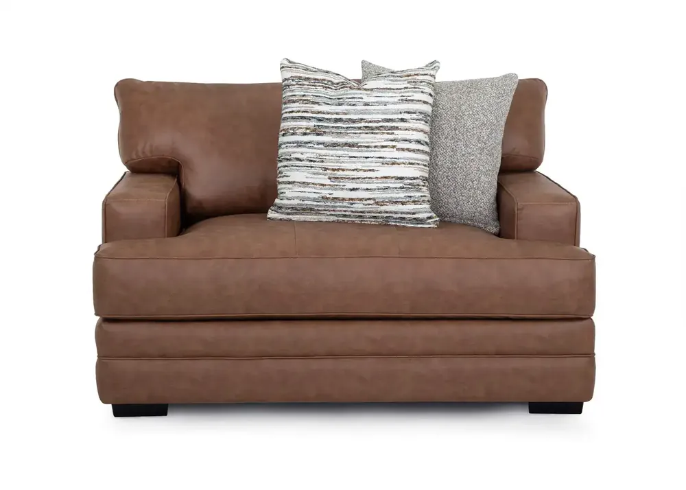 Franklin Regent Saddle Brown Chair and a Half