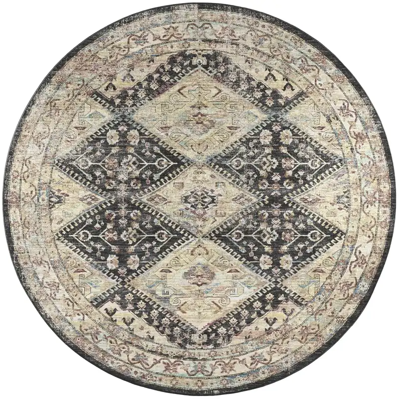 Dalyn Jericho Round Rug in Midnight 6-Foot