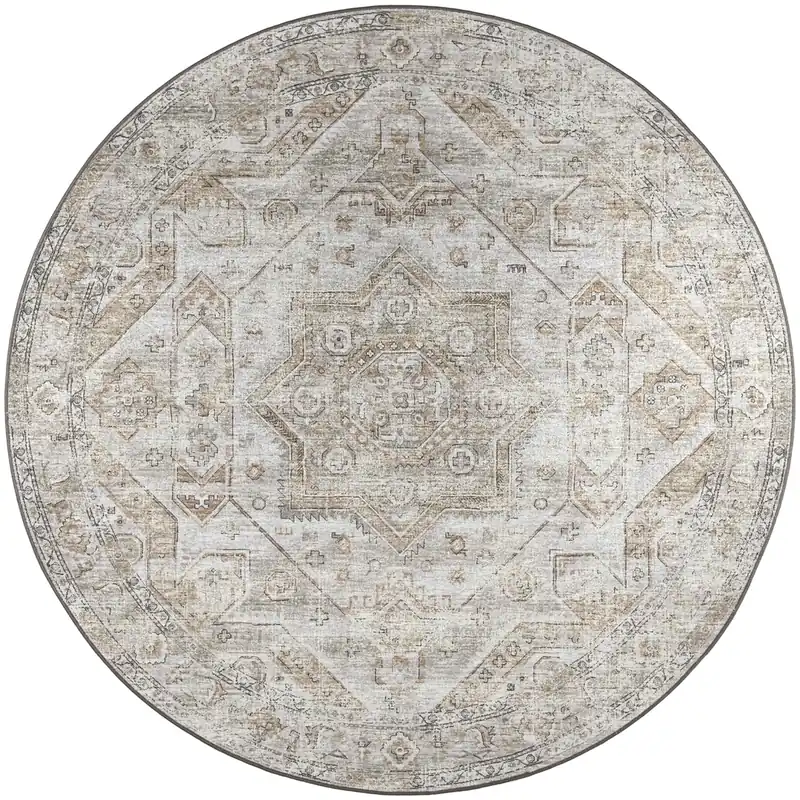 Dalyn Jericho Round Rug in Tin Gray 6-Foot