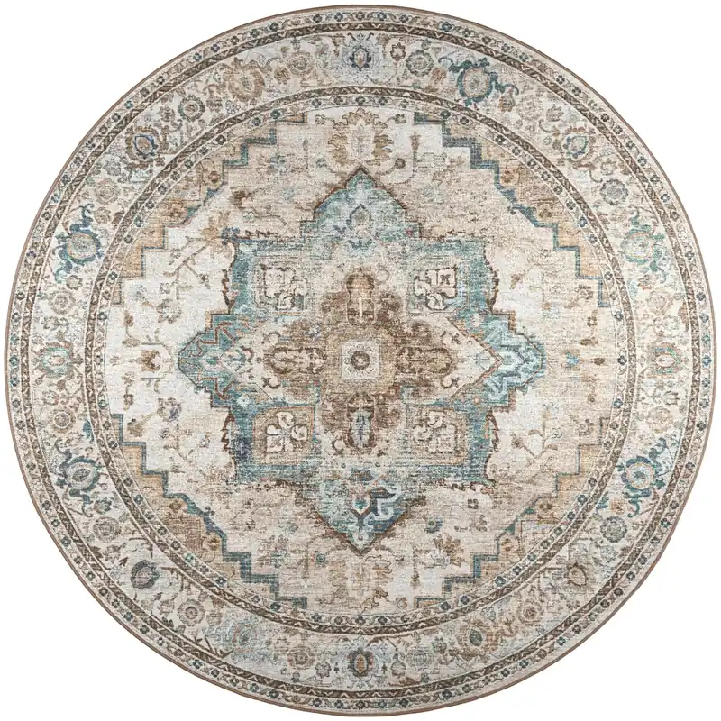 Dalyn Jericho Round Rug in Biscotti Tan 6-Foot