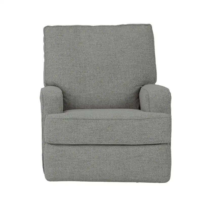 Best Chair Kersey Platinum Gray Power Swivel Glider Recliner