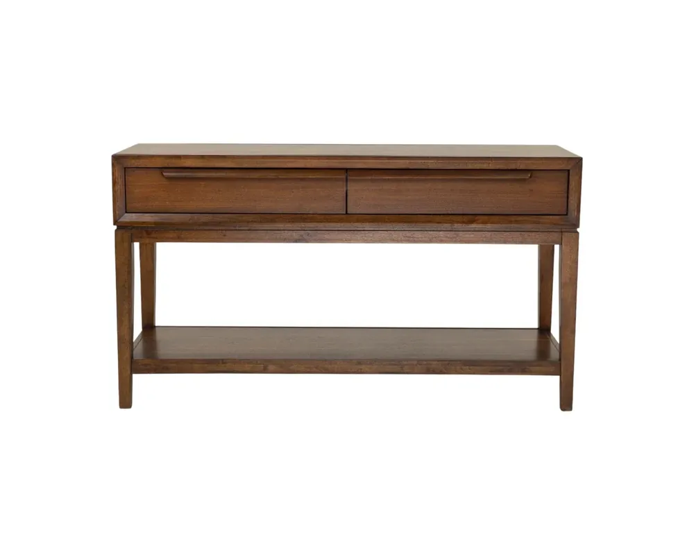 A America Corvallis 2-Drawer Walnut Console Table