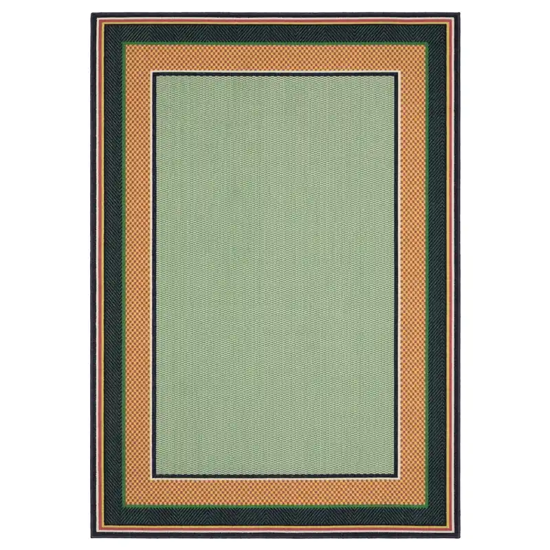 Sphinx Havana Outdoor Rug in Green/Navy - 5.3 x 7.3