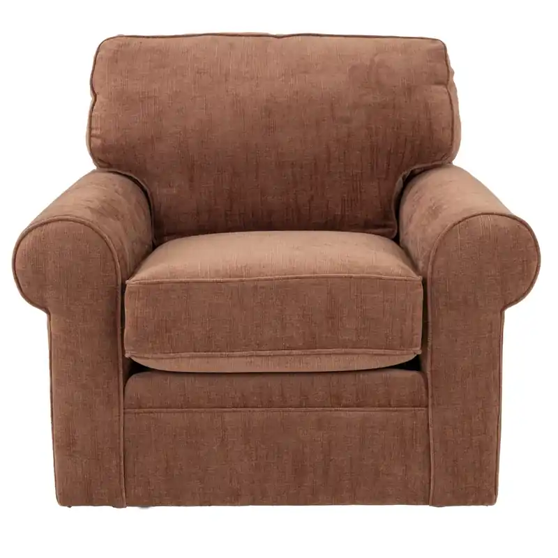 Smith Brothers 5000 Series Rust Orange Swivel Arm Chair