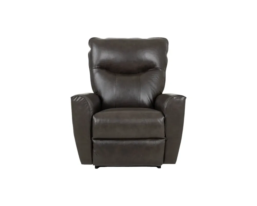 La-Z-Boy Belmont Leather Rocker Recliner in Mineral Brown