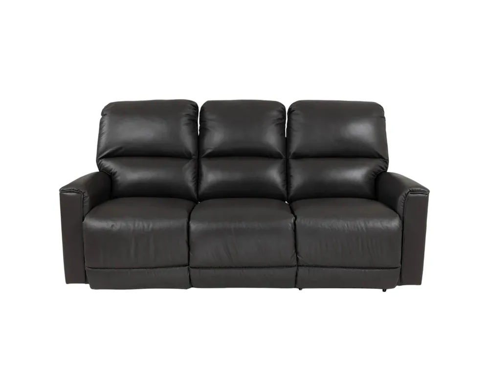 La-Z-Boy Cade Leather Reclining Sofa in Gray