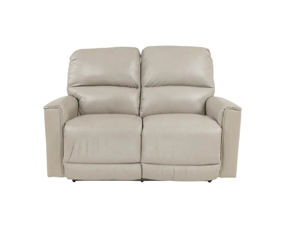 La-Z-Boy Cade Leather Power Reclining Loveseat with Power Headrests in Dusty