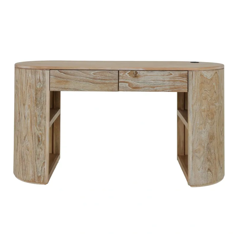 Int'l Furniture Balam Ivory White 2-Drawer Desk