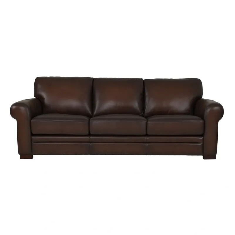 Hydeline Brookfield Brown Leather Sofa