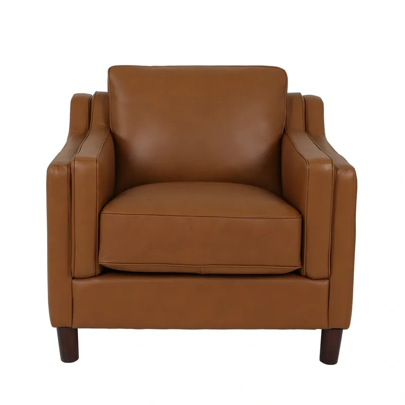 Hydeline Bella Cognac Brown Leather Chair