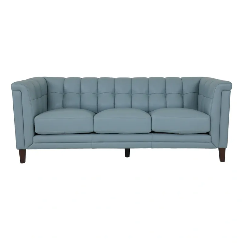 Hydeline Arvo Blue Leather Sofa
