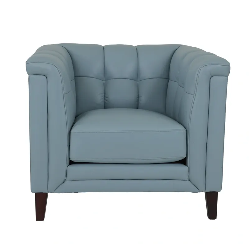Hydeline Arvo Blue Leather Chair