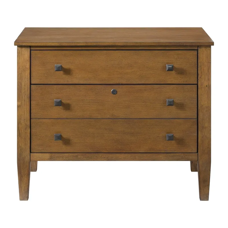 Elements Int'l Portico Brown Oak Lateral File Cabinet