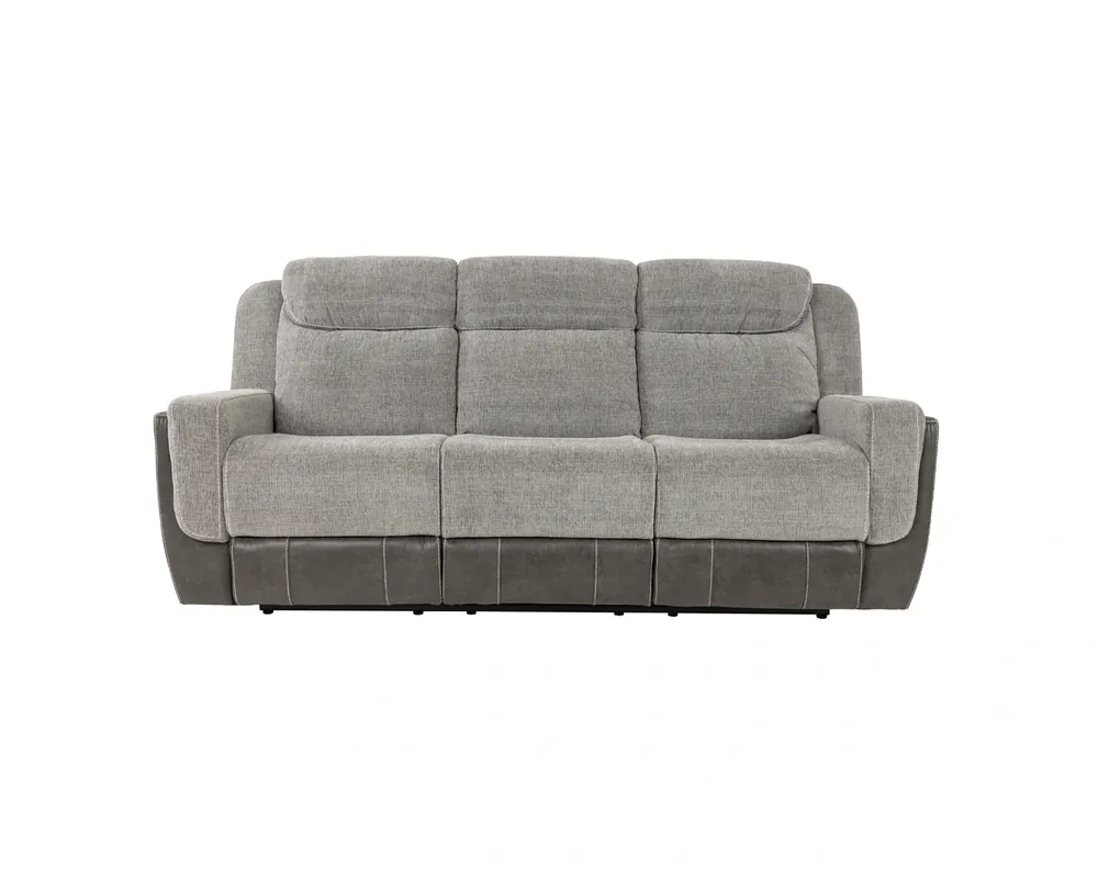 Elements Int'l Hornet Reclining Sofa in Rancho Gray