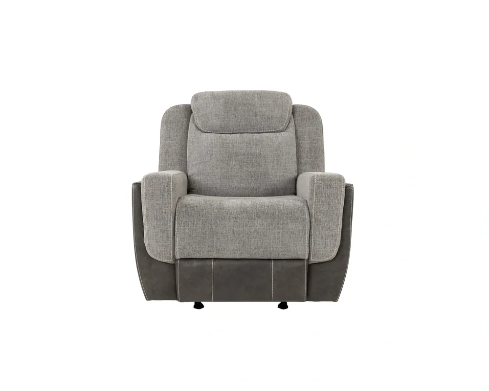 Elements Int'l Hornet Glider Recliner in Rancho Gray