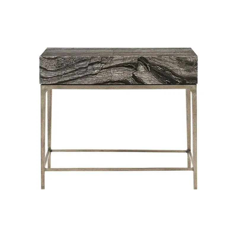 Bernhardt Linea Black Forest Marble Nightstand